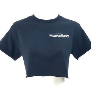 Arizona Diamondbacks Double Script MLB "Cropped" Crop Top Baseball Jersey Tee